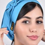 کلاه گره ای حجاب فیروزه ای ICV218 | ایطب