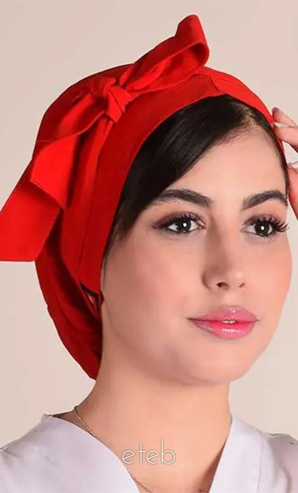 کلاه گره ای حجاب قرمز ICV220