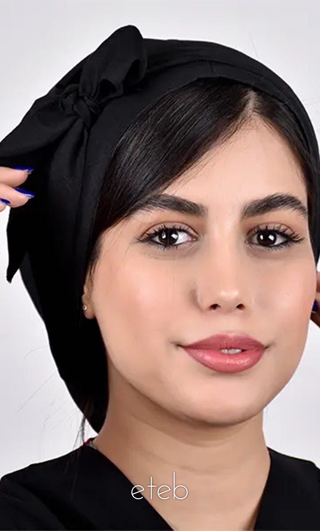 کلاه گره ای حجاب مشکی ICV222 | ایطب