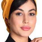 کلاه گره ای حجاب خردلی ICV223 | ایطب