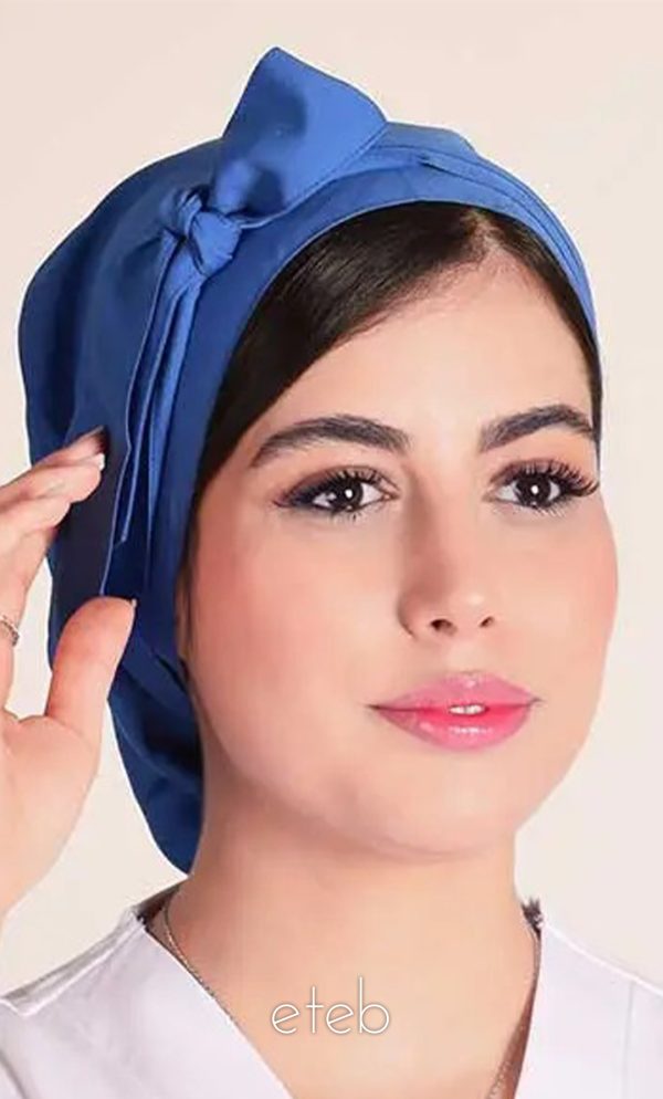 کلاه گره ای حجاب آبی استخری ICV201