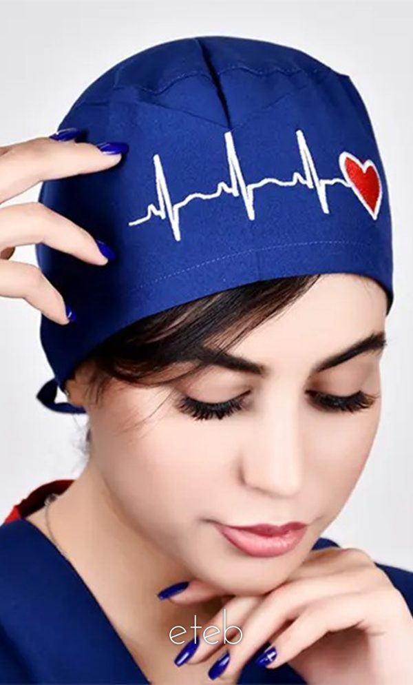 کلاه جراحی بند کوچک ECG آبی کاربنی ICV303