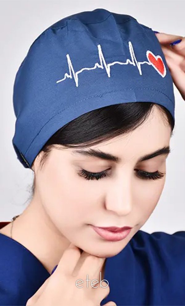 کلاه جراحی بند کوچک ECG آبی نفتی ICV304