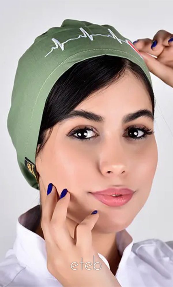 کلاه جراحی بند کوچک ECG سبز پسته ای ICV310