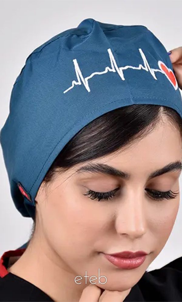 کلاه جراحی بند کوچک ECG سبز طرح جین ICV311
