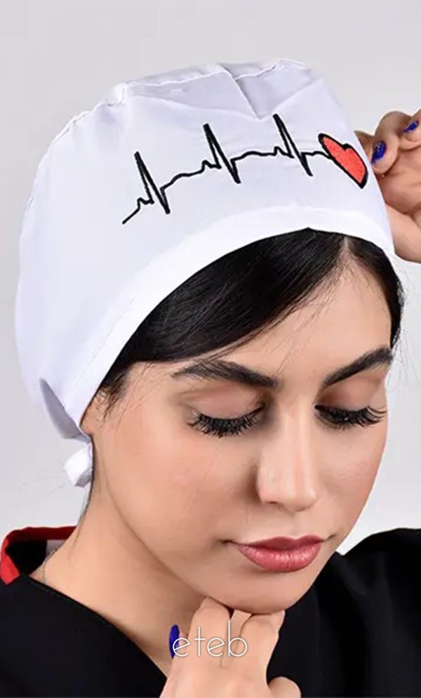 کلاه جراحی بند کوچک ECG سفید ICV316