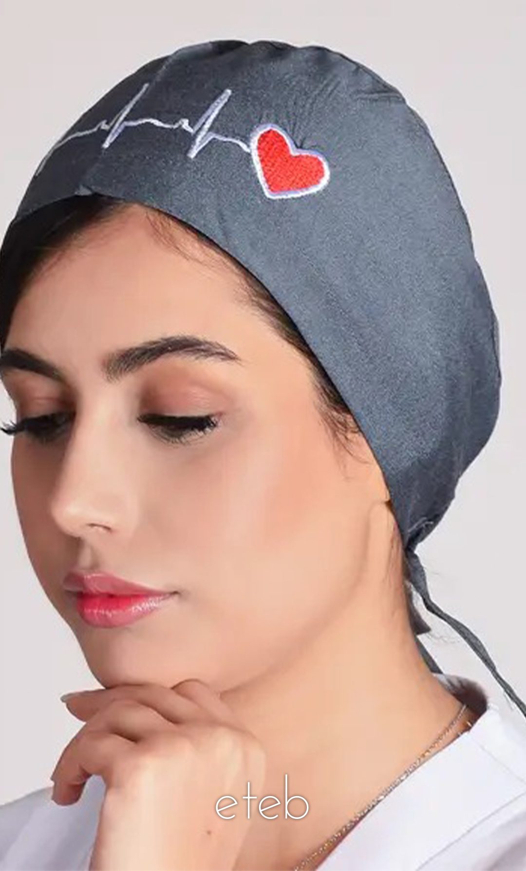 کلاه جراحی بند کوچک ECG طوسی طرح جین ICV317