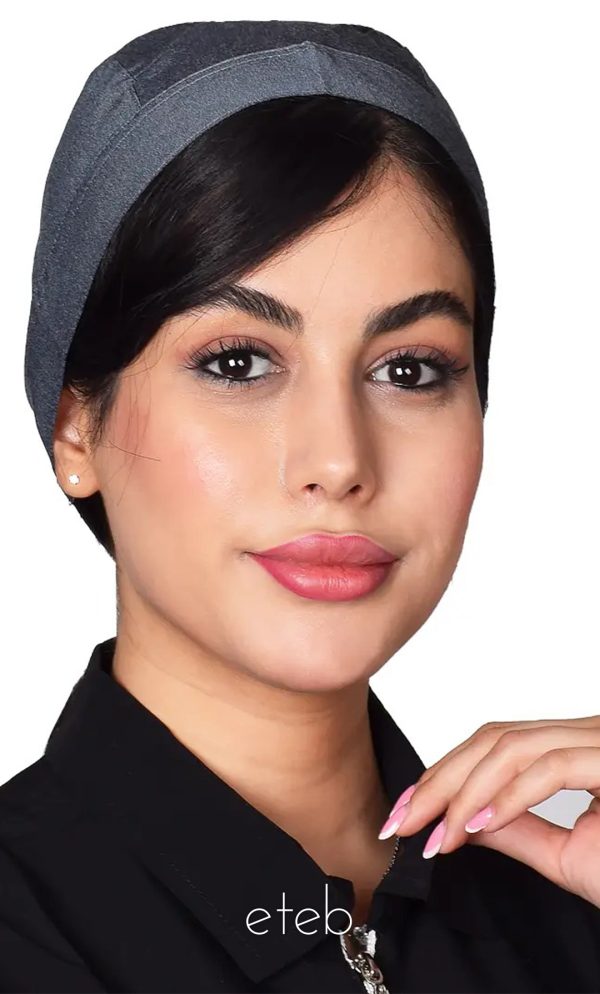 کلاه کوچک پایلوت طوسی جین