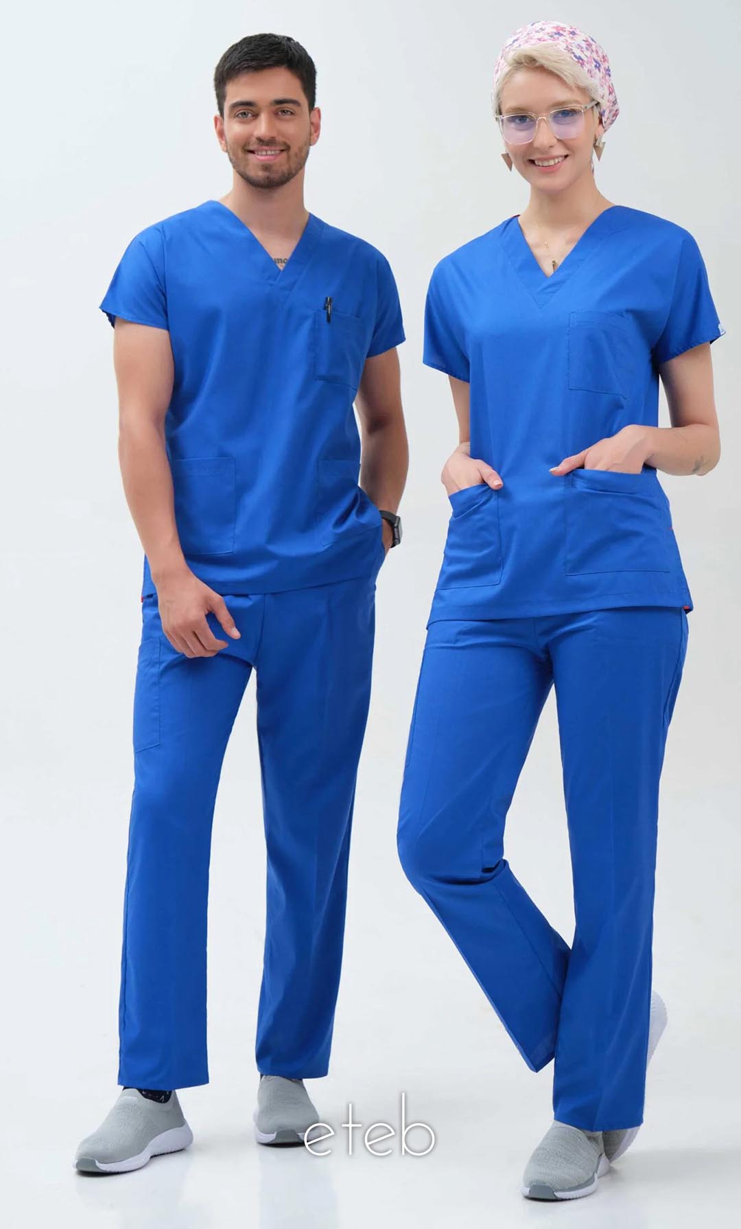 آبی کاربنی - اسکراب شلوار جونیور ISMD203