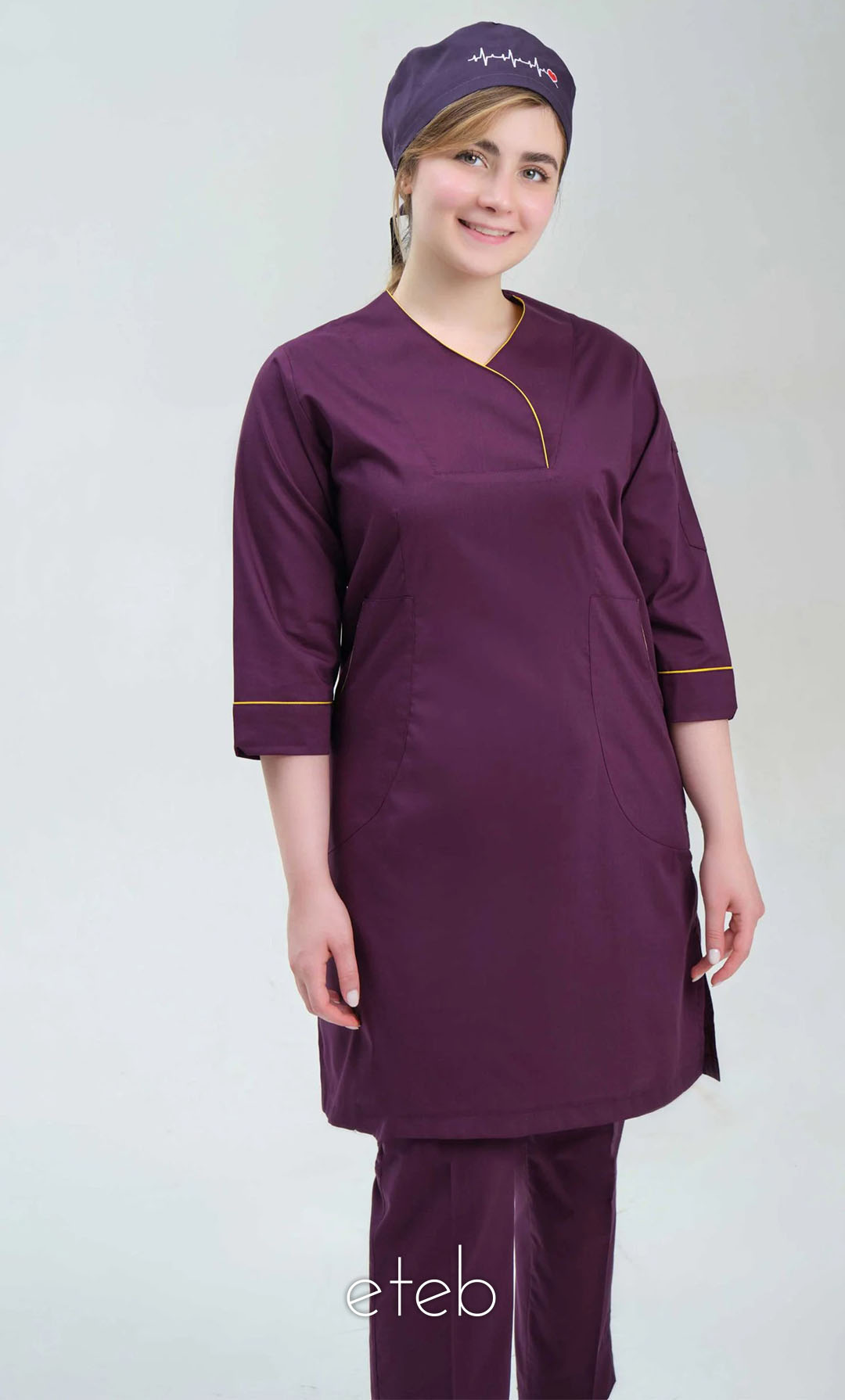 بادمجانی - تونیک شلوار زنانه لیبرتا ITMD203 | ایطب