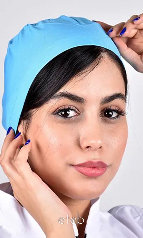 کلاه جراحی بند کوچک  آبی فیروزه ای ICV102