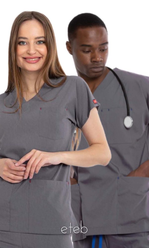 اسکراب شلوار یوفلکس طوسی طرح جین