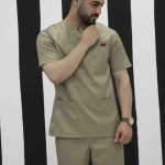 اسکراب یونیسکس یقه گرد کرمی اورا ISOR208