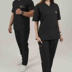 اسکراب یونیسکس یقه هفت  مشکی اورا ISOR106