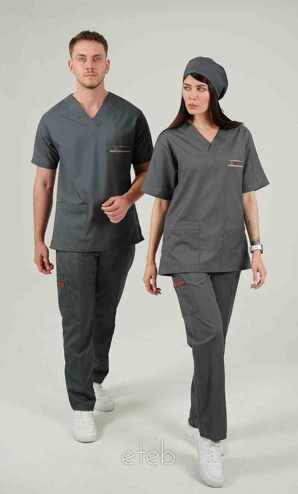 اسکراب یونیسکس یقه هفت طوسی اورا ISOR109