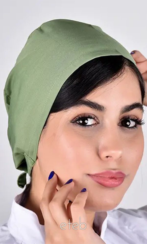 کلاه جراحی بند کوچک سبز پسته ای ICV109