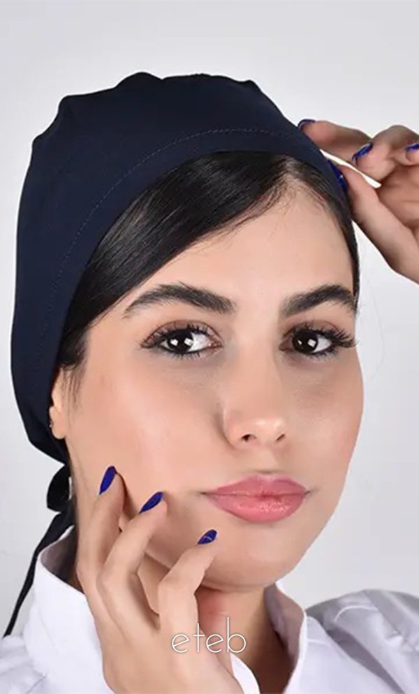 کلاه جراحی بند کوچک سرمه ای ICV113