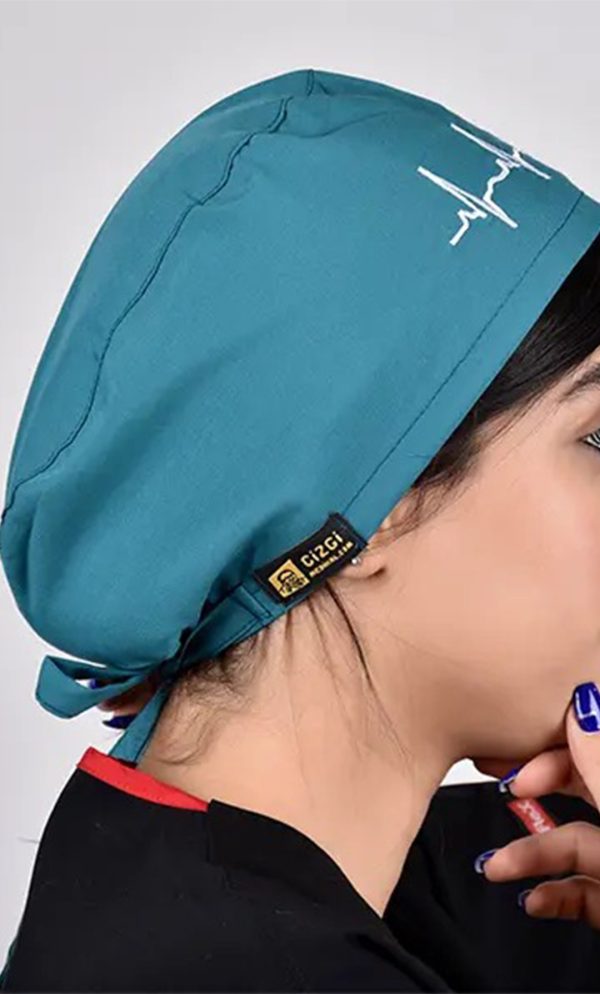 کلاه جراحی بند کوچک ECG  سبز کله غازی ICV312