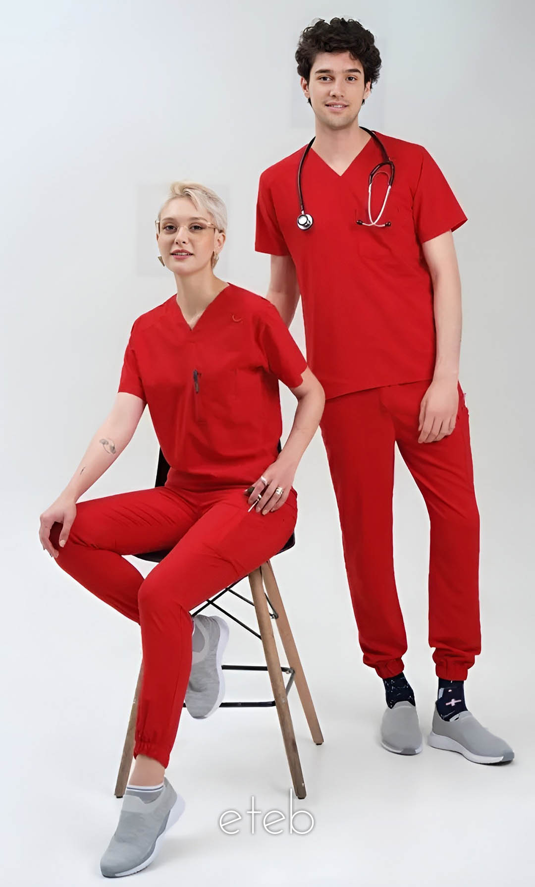 قرمز - اسکراب شلوار مدیفلکس ISMD105