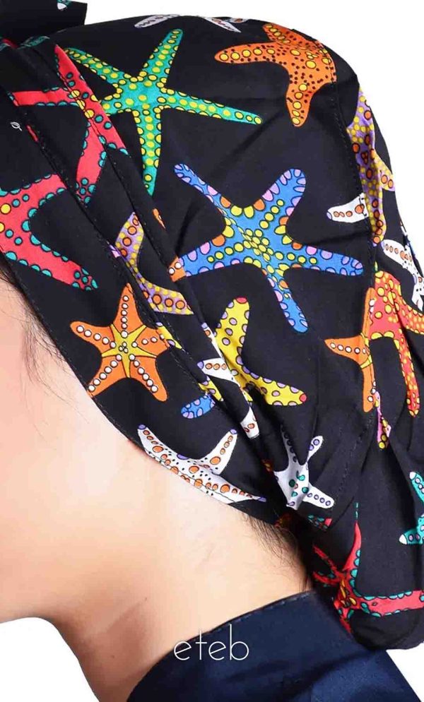 کلاه گره ای حجاب طرحدار ICS6080