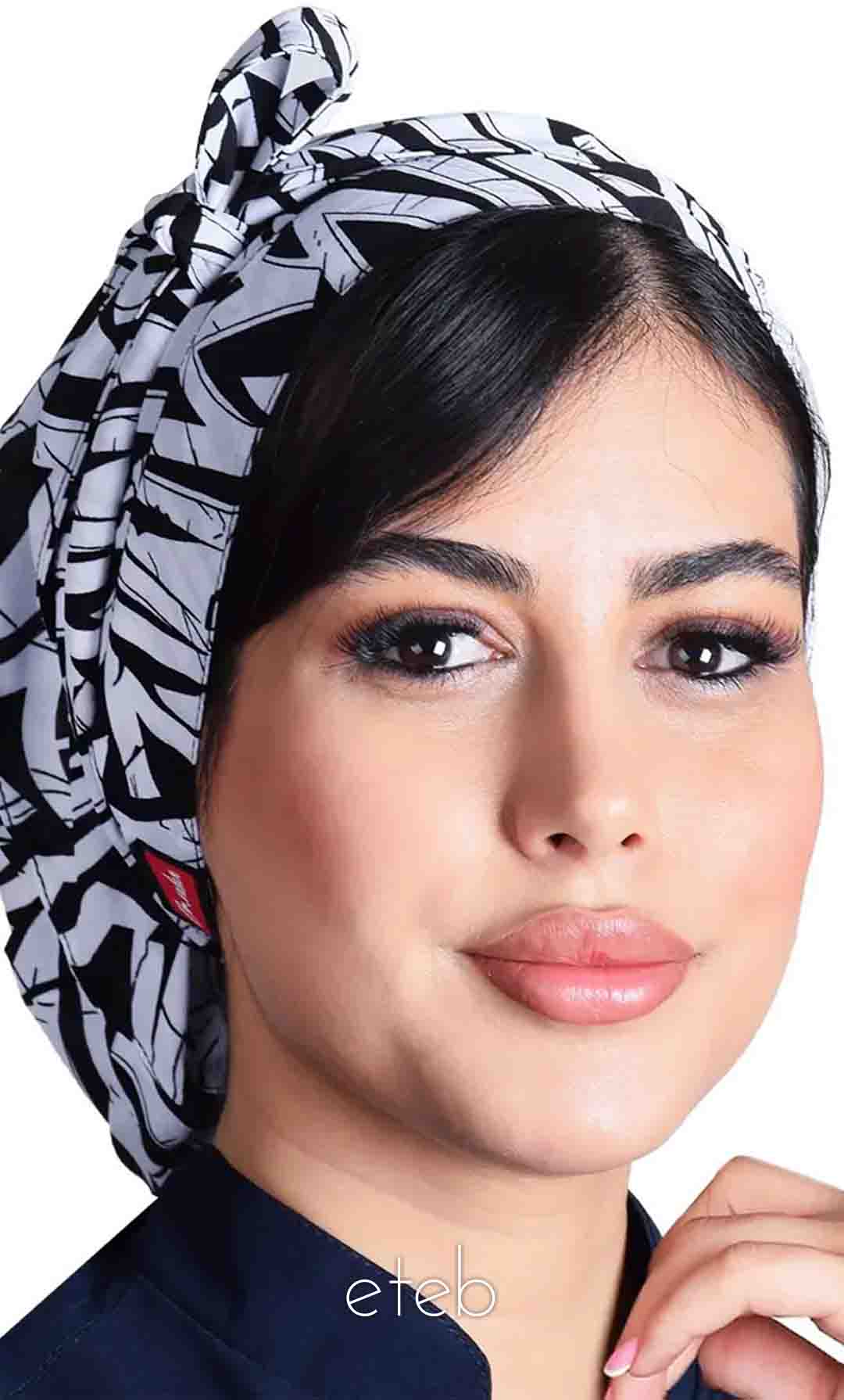 کلاه گره ای حجاب طرحدار ICS6114 | ایطب
