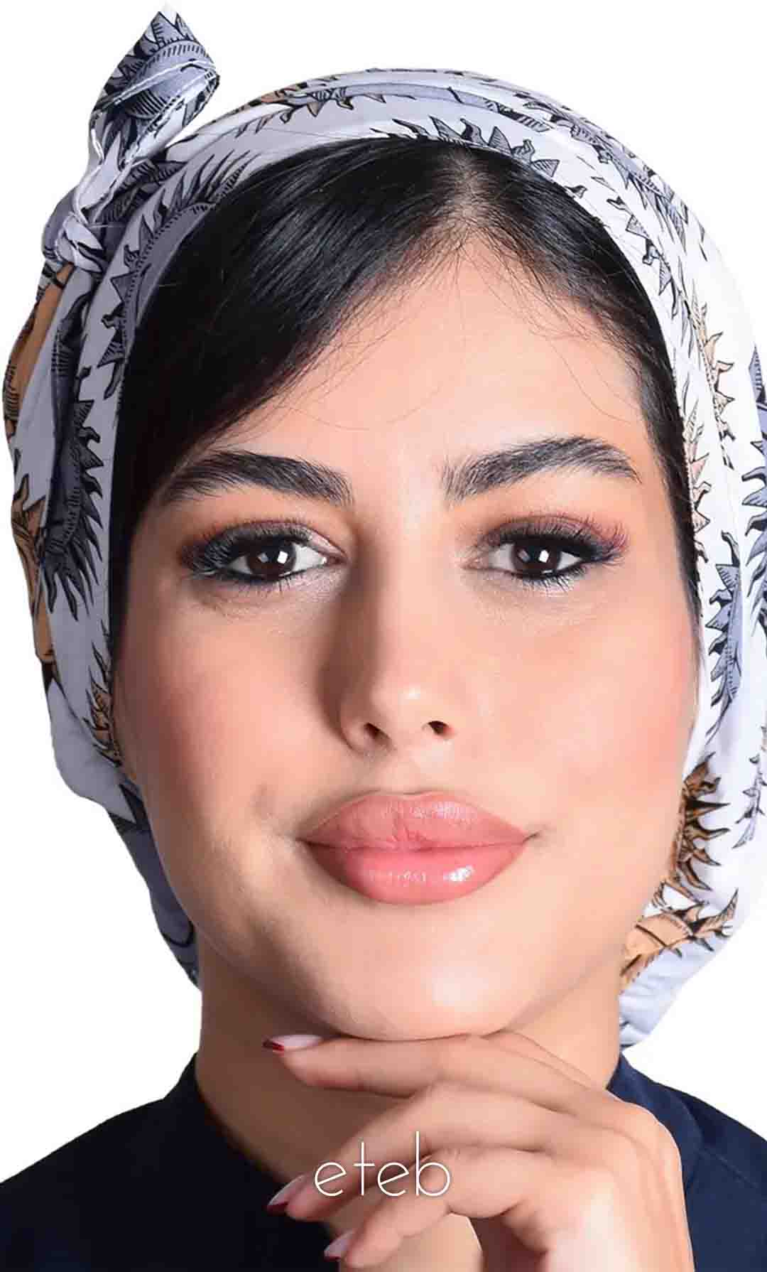کلاه گره ای حجاب طرحدار ICS6078 | ایطب