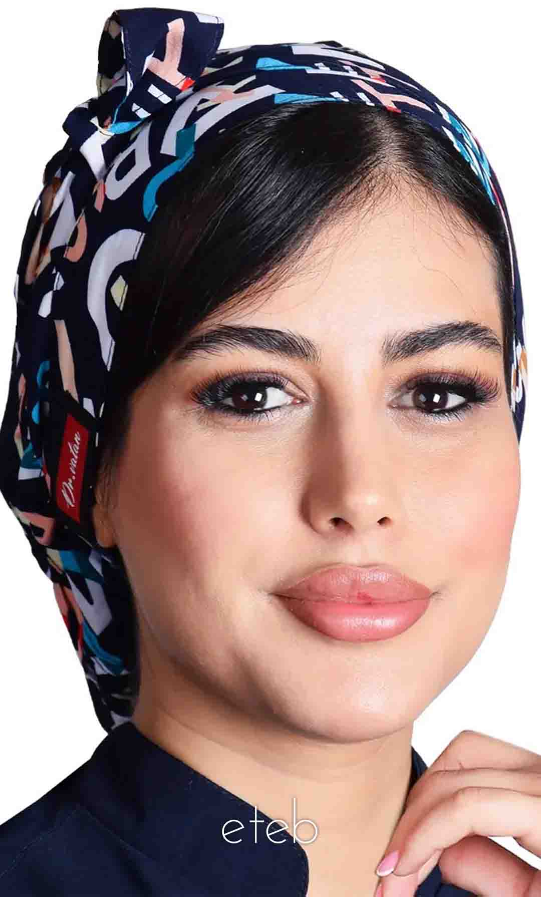 کلاه گره ای حجاب طرحدار ICS6081| ایطب