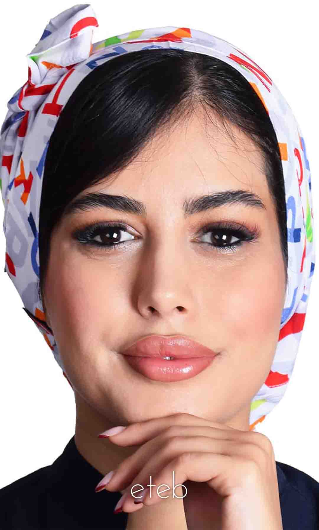 کلاه گره ای حجاب طرحدار ICS6082 | ایطب
