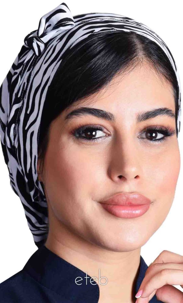کلاه گره ای حجاب طرحدار ICS6099