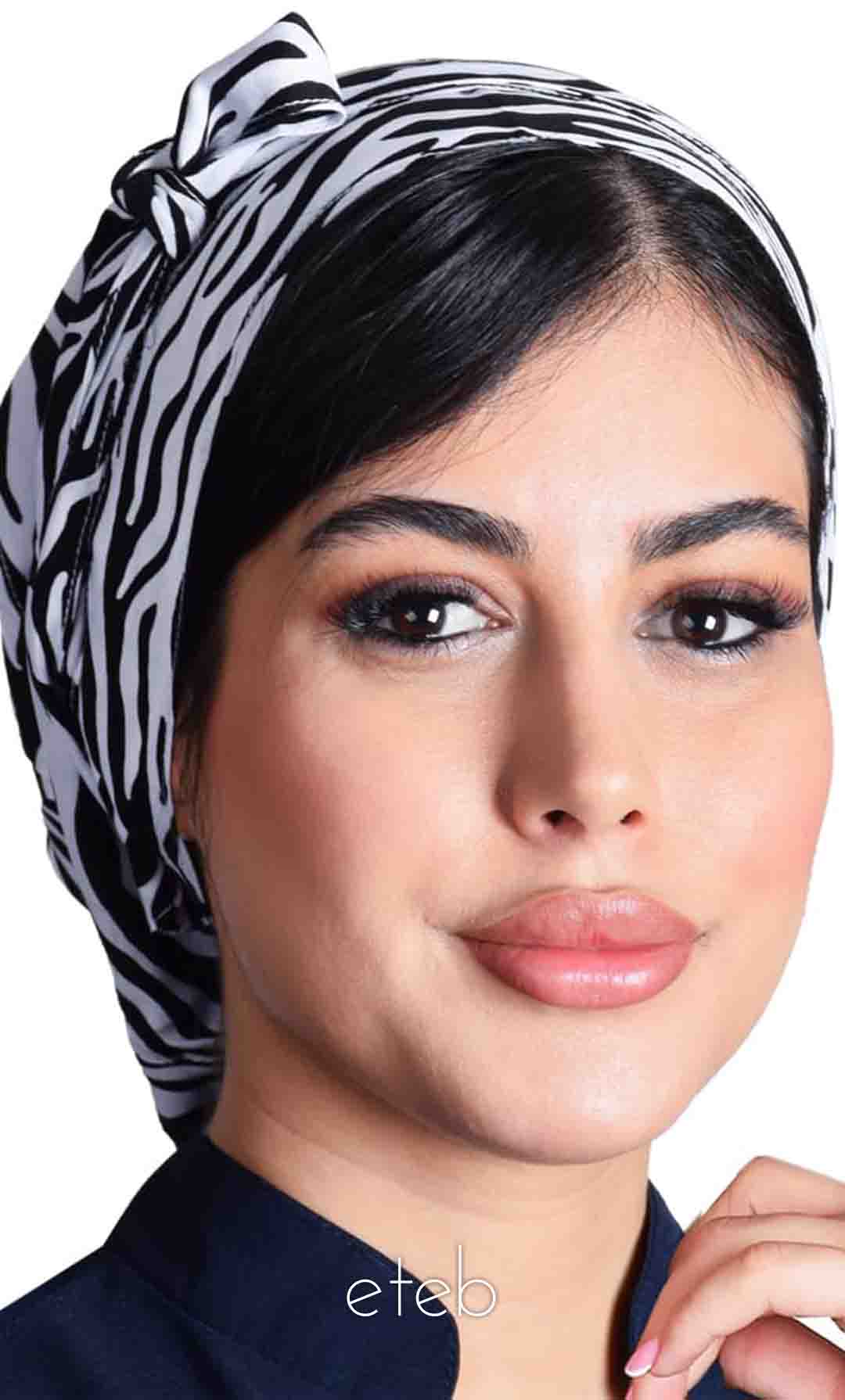 کلاه گره ای حجاب طرحدار ICS6099 | ایطب