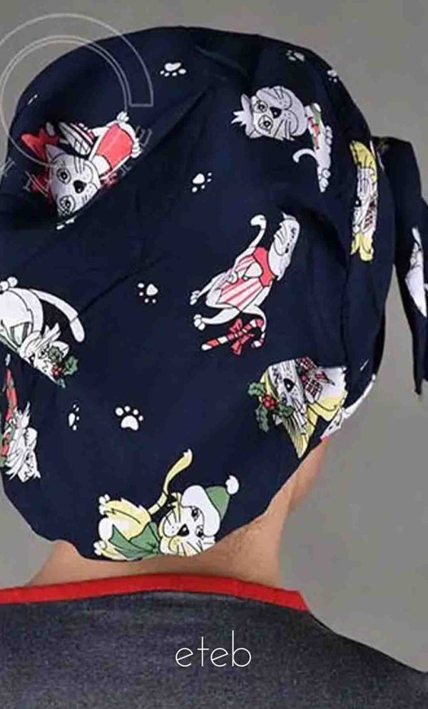 کلاه گره ای حجاب طرحدار ICS6040