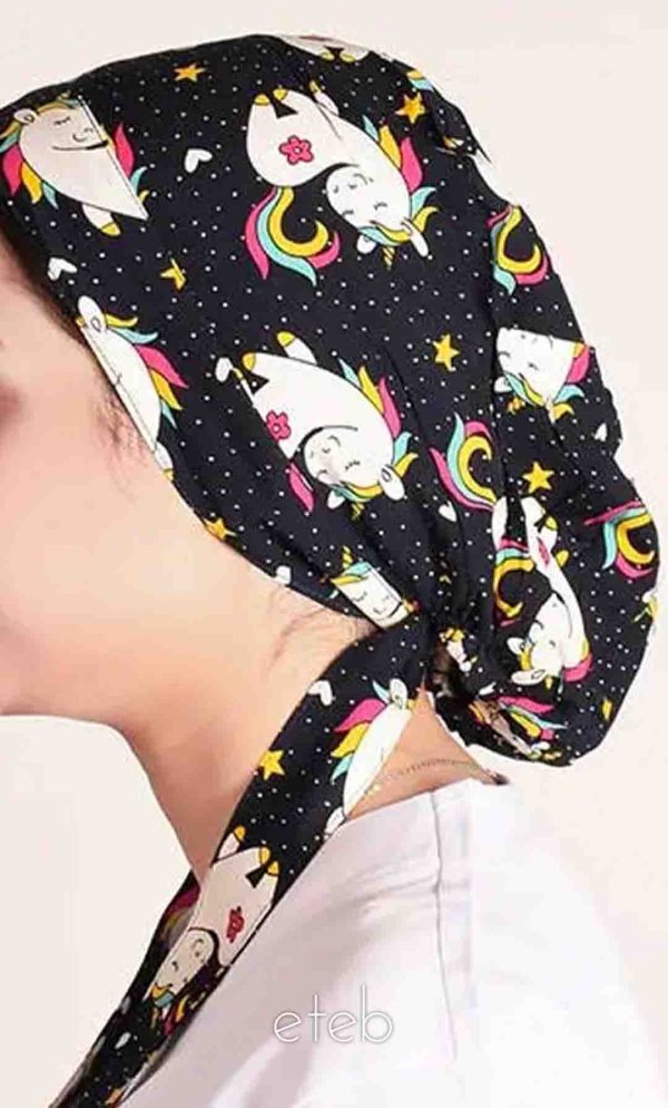 کلاه گره ای حجاب طرحدار ICS6049