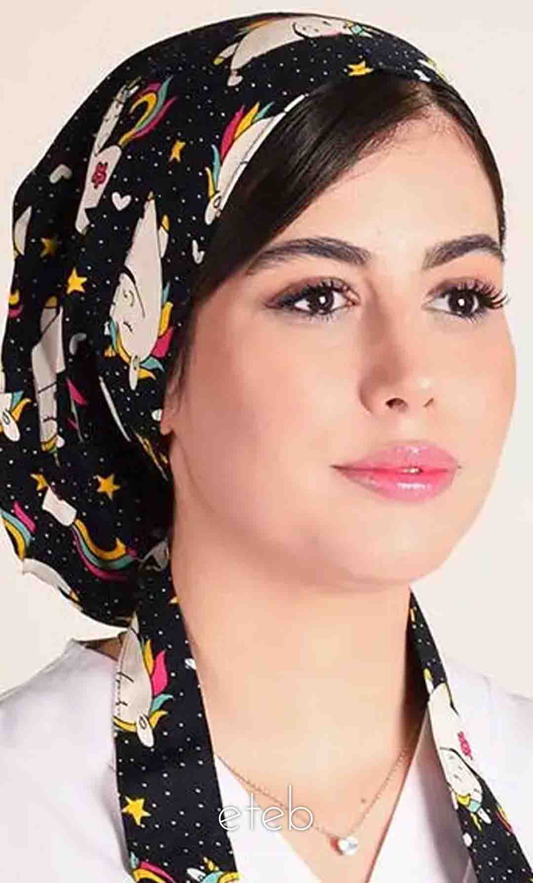 کلاه گره ای حجاب طرحدار ICS6049 | ایطب