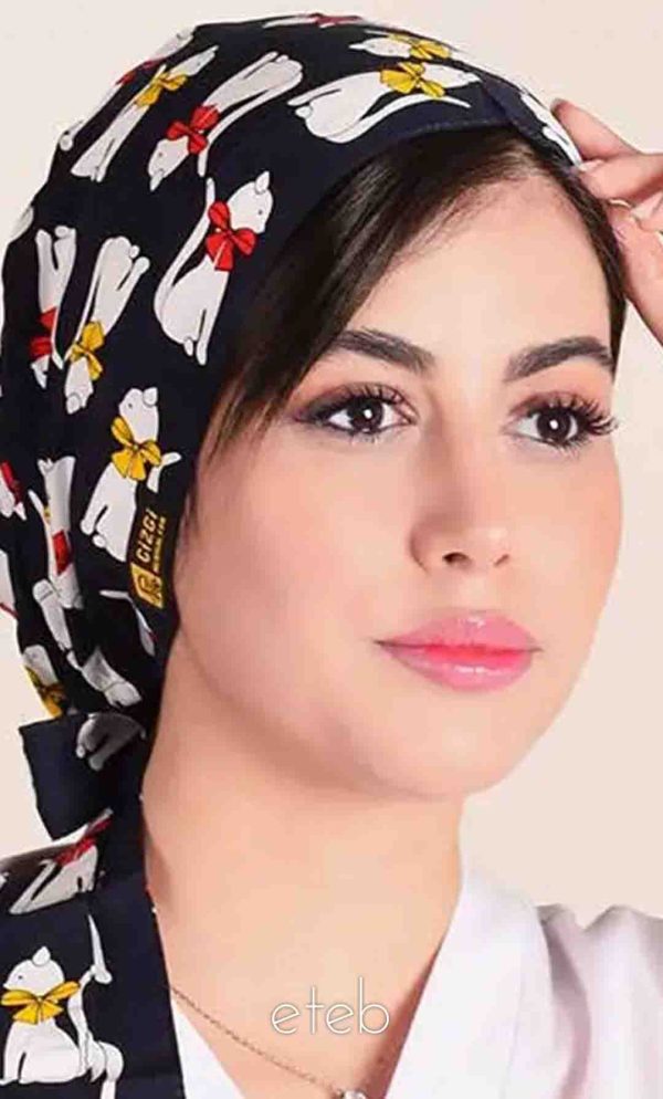 کلاه گره ای حجاب طرحدار ICS6051
