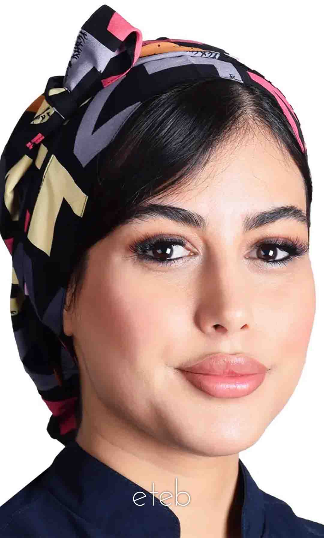 کلاه گره ای حجاب طرحدار ICS6084 | ایطب