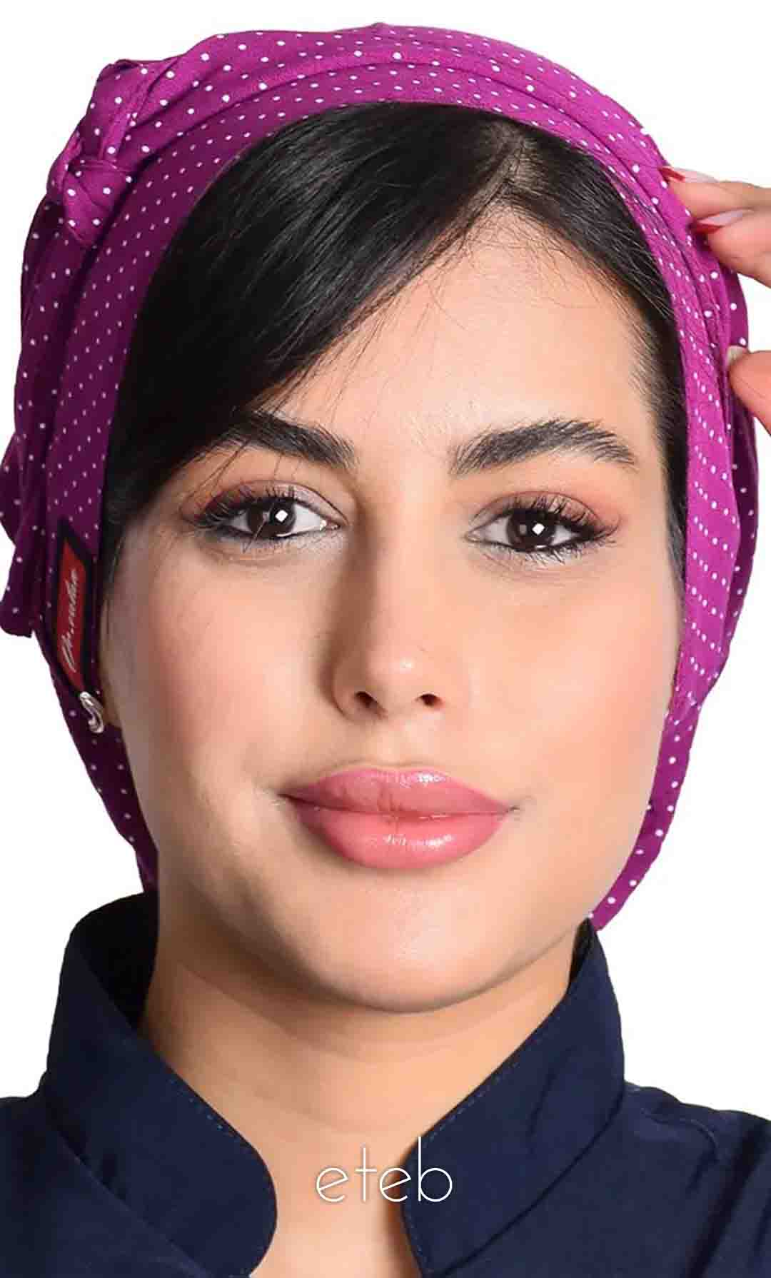 کلاه گره ای حجاب طرحدار ICS6065 | ایطب
