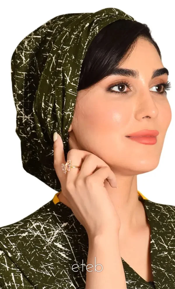 کلاه گره ای حجاب طرحدار ICS6142