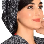 کلاه گره ای حجاب طرحدار ICS6145