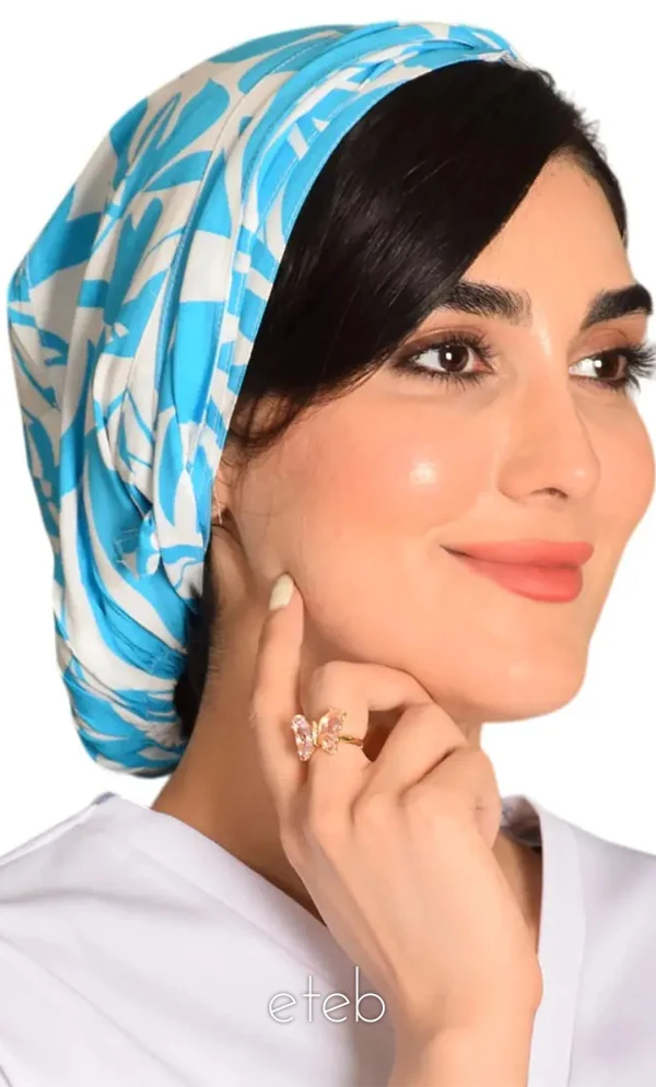کلاه گره ای حجاب طرحدار ICS6137