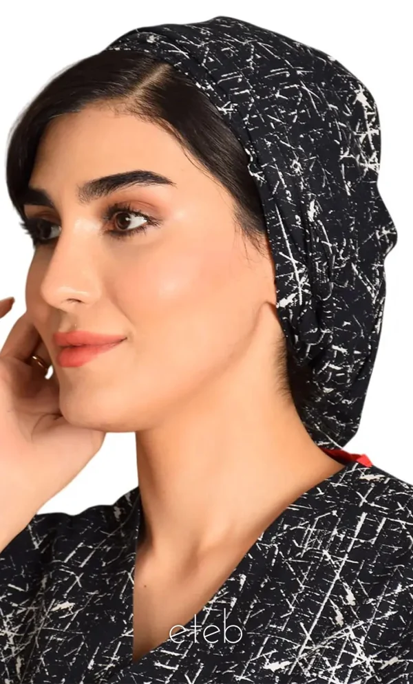 کلاه گره ای حجاب طرحدار ICS6144