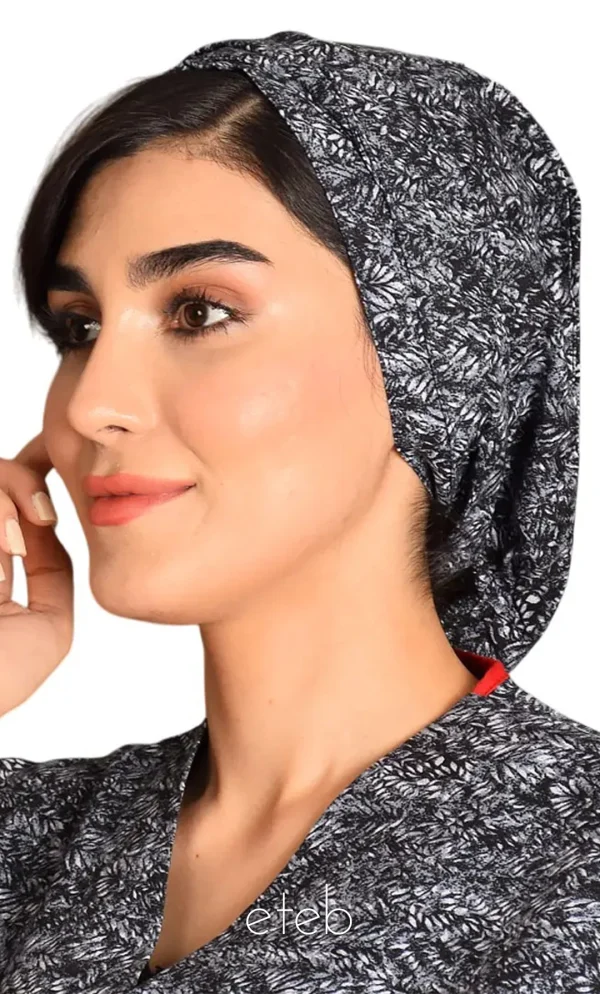 کلاه گره ای حجاب طرحدار ICS6145