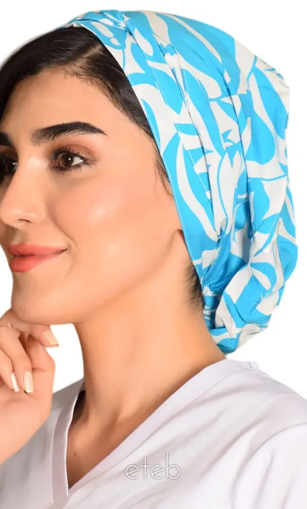 کلاه گره ای حجاب طرحدار ICS6137